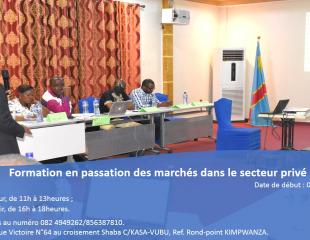 OFFRE DE FORMATION EN PASSATION DES MARCHES DU SECTEUR PRIVE